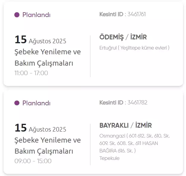 İzmir GEDİZ elektrik kesintisi! 15 Ağustos İzmir'de elektrik kesintisi ne zaman bitecek, elektrikler ne zaman gelecek?
