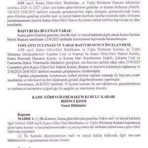 Kamu Gorevlileri Hakem Kurulundan Memur ve Emeklilere Zam Karari
