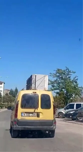 Karabukte Trafik Ihlalleri Buzdolabi Tasiyan Arac Ceza Aldi