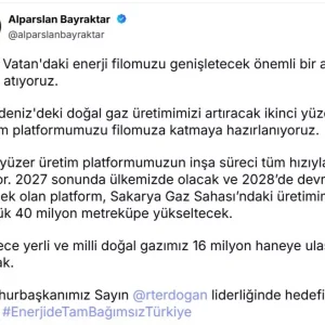 Karadenizde yeni uretim platformu devreye alinacak