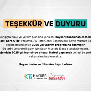 Kayseri Jeotermal Kaynakli Sera Projesi 2025 Yatirim Programina Alindi