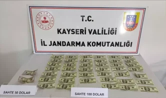 Kayseride 4 Bin 200 Dolar Degerinde Sahte Banknot Ele Gecirildi