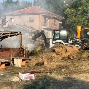 Kizilcahamamda Besi Ciftliginde Yangin Cikti