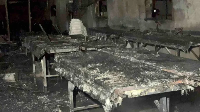 Kocaelide Mermerit Atolyesinde Yangin Cikti