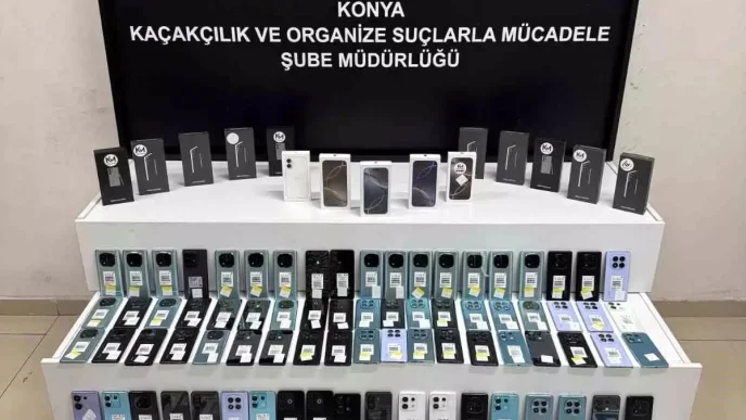 Konyada Gumruk Kacagi 108 Cep Telefonu Ele Gecirildi