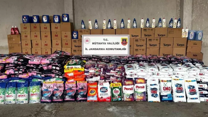 Kutahyada Sahte Markali Deterjan Operasyonu 1 Milyon 470 Bin TL