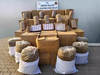 Manisada Kacakcilik Operasyonu 3 Kilo Tutun ve 32 Bin Bos