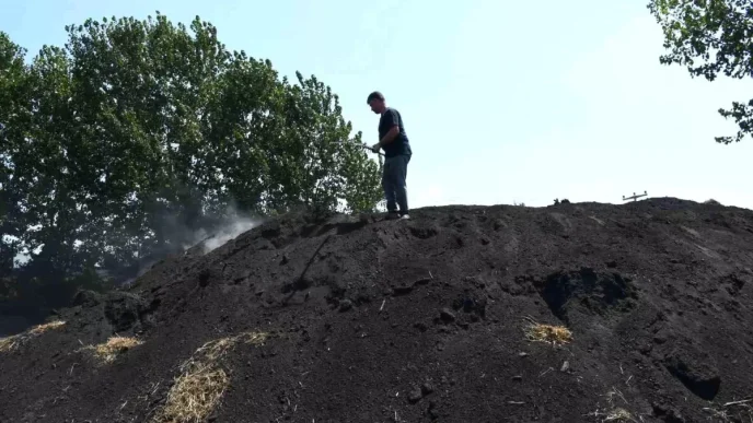 Mersinde Sicak Havalara Ragmen Mangal Komuru Uretimi Devam Ediyor
