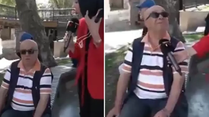 Muhabir baltayi tasa vurdu Gorme engelli vatandasla diyalogu saskinlik yaratti