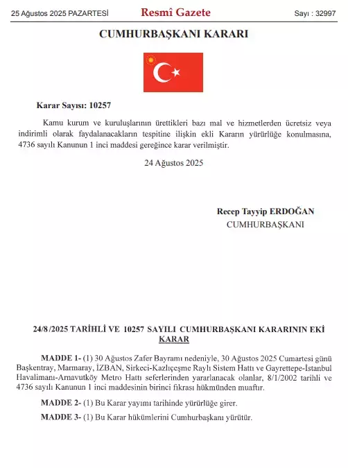 RESMİ GAZETE KARARLARI || 25 Ağustos Pazartesi Resmi Gazete Kararları nelerdir?