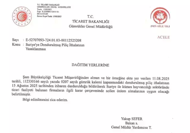 Suriye,Türkiye'den 20 ürünün ithalatını süresiz yasakladı