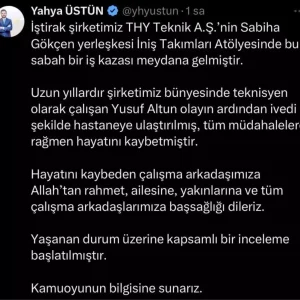THYde Is Kazasi Bir Calisan Hayatini Kaybetti