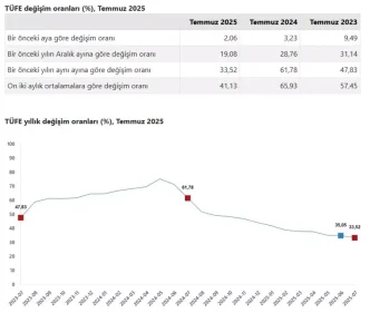 Temmuz Ayi Tuketici Enflasyonu Yillik Yuzde 3352 Oldu