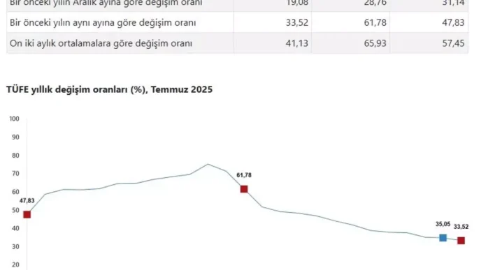 Temmuz Ayi Tuketici Enflasyonu Yillik Yuzde 3352 Oldu