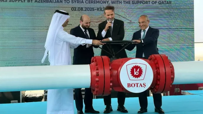 Turkiyeden Suriyeye dogal gaz akisi basladi