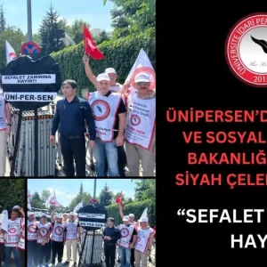 UNIPERSENden Calisma Bakanligina Siyah Celenk