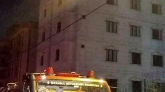 Umraniyede Otelde Yangin Panigi Itfaiye Zamaninda Mudahale Etti