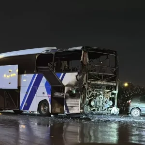 Umraniyede Yolcu Otobusunde Yangin Cikti