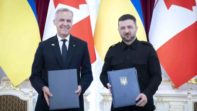 Zelenskiy ve Carney Ukraynada Baris Surecini ve Guvenlik Garantilerini Gorustu