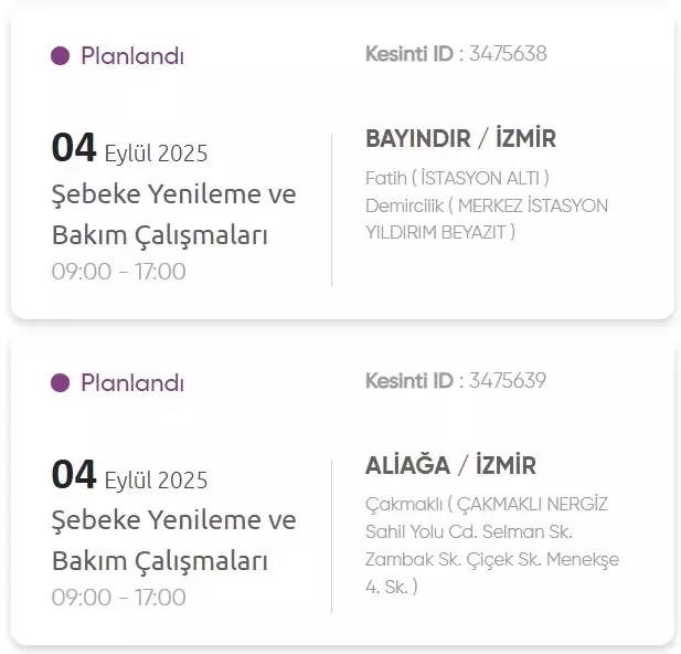 İzmir GEDİZ elektrik kesintisi! 4 Eylül İzmir'de elektrik kesintisi ne zaman bitecek, elektrikler ne zaman gelecek?