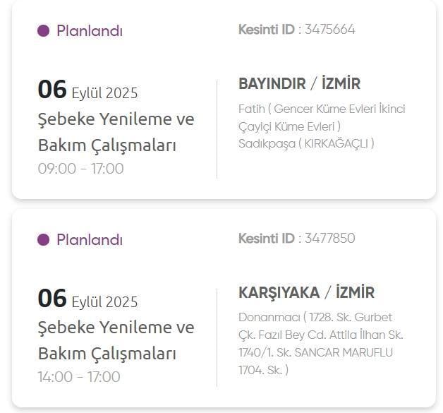 İzmir GEDİZ elektrik kesintisi! 6 Eylül İzmir'de elektrik kesintisi ne zaman bitecek, elektrikler ne zaman gelecek?