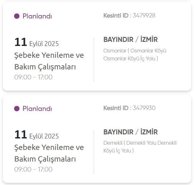 İzmir GEDİZ elektrik kesintisi! 11 Eylül İzmir'de elektrik kesintisi ne zaman bitecek, elektrikler ne zaman gelecek?