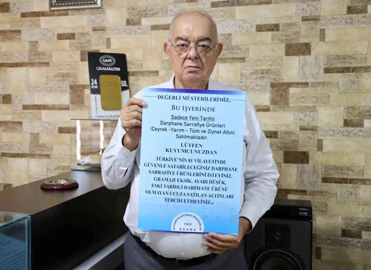 Adanada Kuyumcular Sahte Altin Satislarina Karsi Onlem Aldi