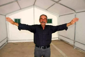 Amasyada Cobanlara Gunes Enerjili Cadir Destegi