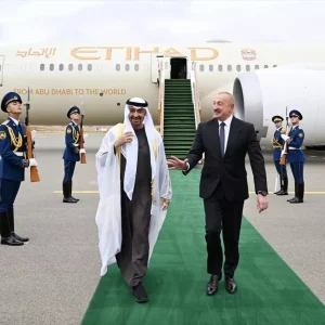 BAE Devlet Baskani Muhammed bin Zayid Al Nahyan Azerbaycanda