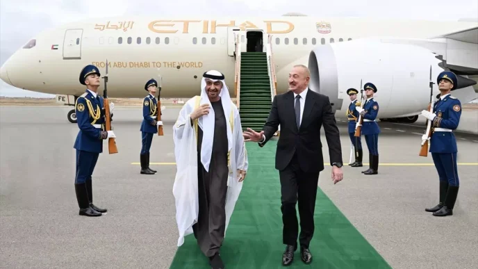 BAE Devlet Baskani Muhammed bin Zayid Al Nahyan Azerbaycanda