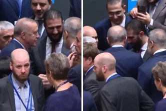 BM zirvesinde tarihi goruntuler Sara ile Erdogandan ayakustu sohbet