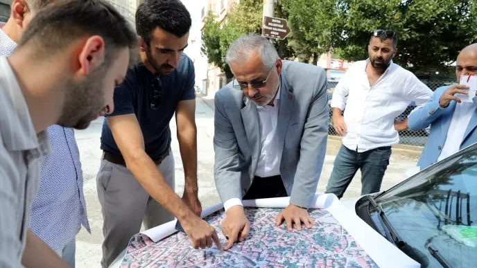 Bafra Belediyesi Yol ve Kaldirim Calismalarina Devam Ediyor