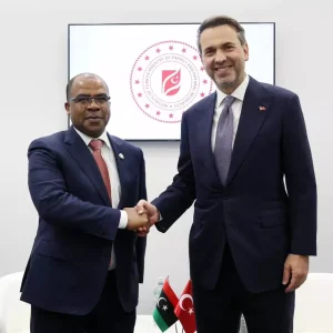 Bakan Bayraktar Libya Enerji Bakani ile Gorustu