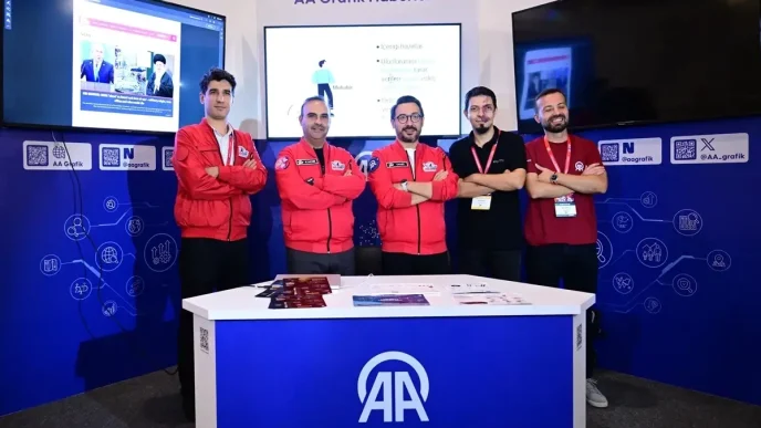Bakan Kacir ve AA Genel Muduru Karagoz TEKNOFESTte Grafik Standini