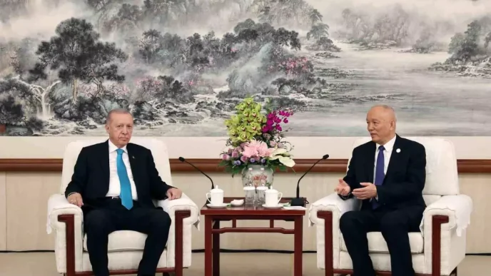 Cumhurbaskani Erdogan Cin Komunist Partisi Siyasi Buro Sekreteri Say Ci