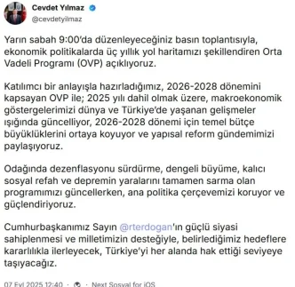 Cumhurbaskani Yardimcisi Cevdet Yilmazdan Orta Vadeli Program aciklamasi