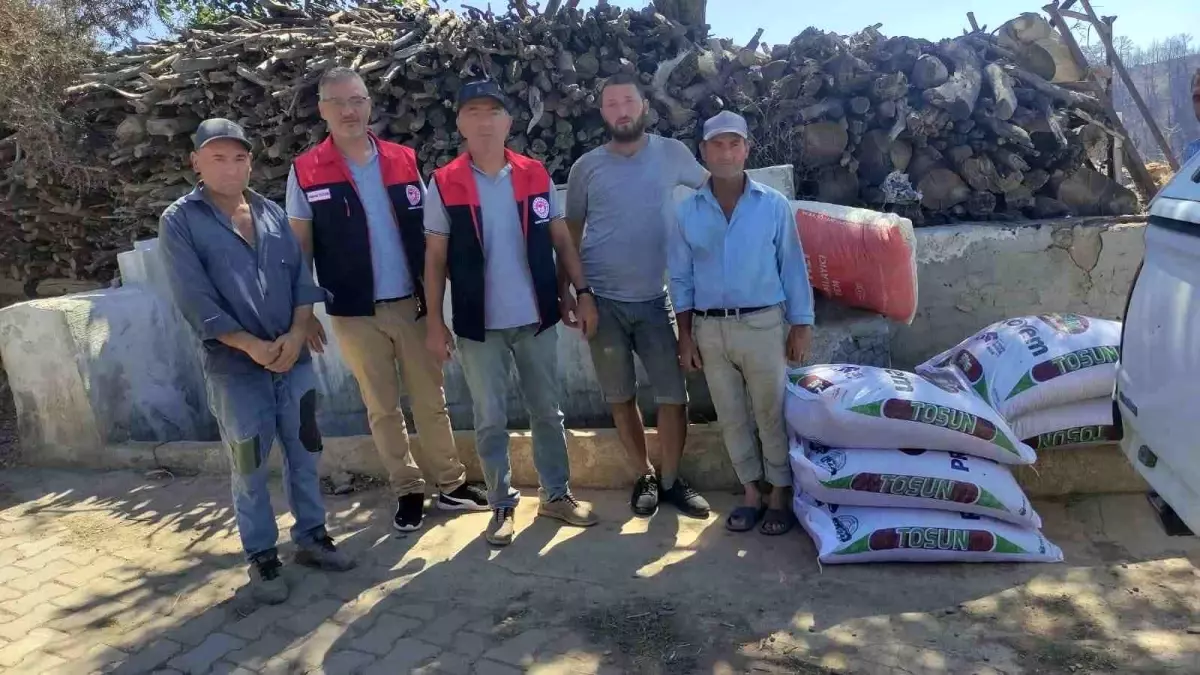 Denizlide Orman Yangini Sonrasi Destek Calismalari Devam Ediyor