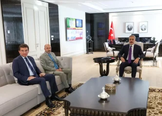 Disisleri Bakani Hakan Fidan OYAK Yonetim Kurulu Baskanini Kabul Etti