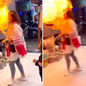 Dogum gunu kutlamasinda helyum faciasi Bir anda alev aldi