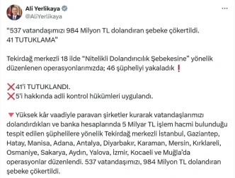 Dolandiricilik Sebekesine Operasyon 46 Gozalti 41 Tutuklama