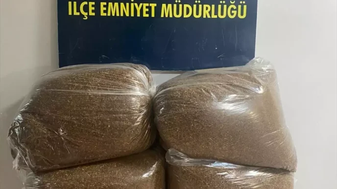 Edirnede 120 Kilogram Kacak Tutun Ele Gecirildi