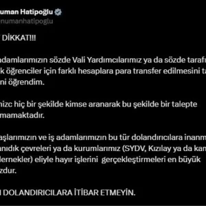 Elazig Valisi Dolandiricilik Olaylarina Dikkat Cekti