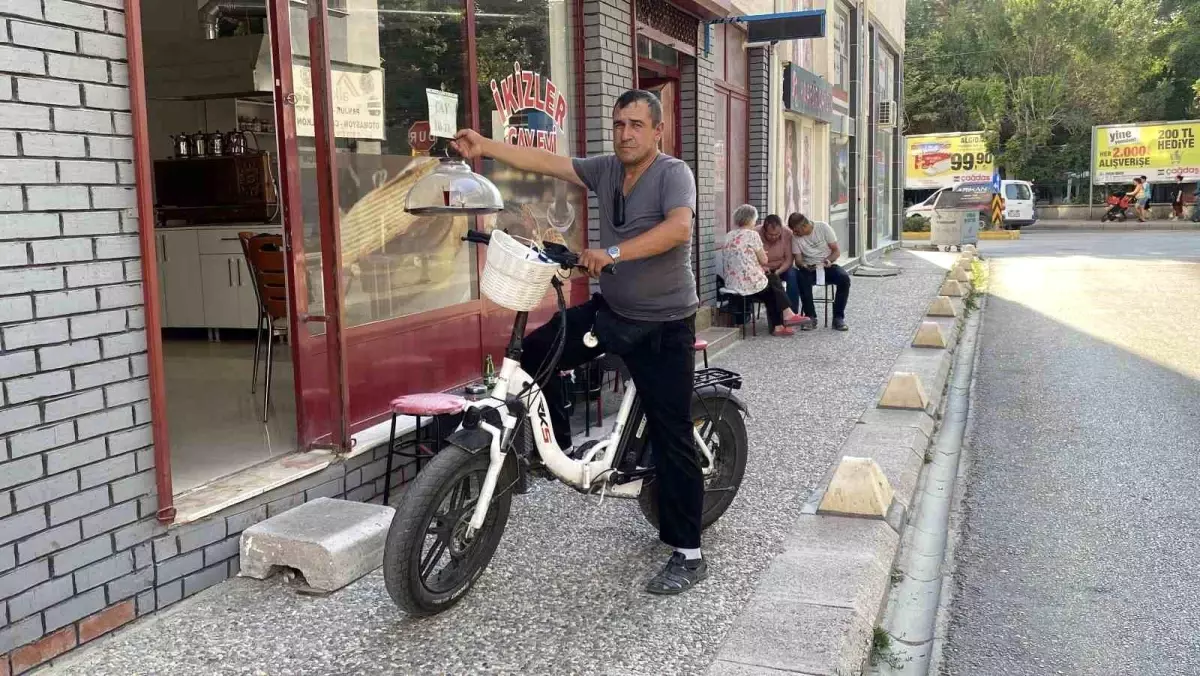 Elektrikli Bisikletle Cay Servisi Esnafin Akilci Cozumu