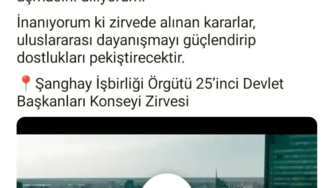 Emine Erdogandan Cinde katildiklari programlara iliskin video paylasimi Aciklamasi