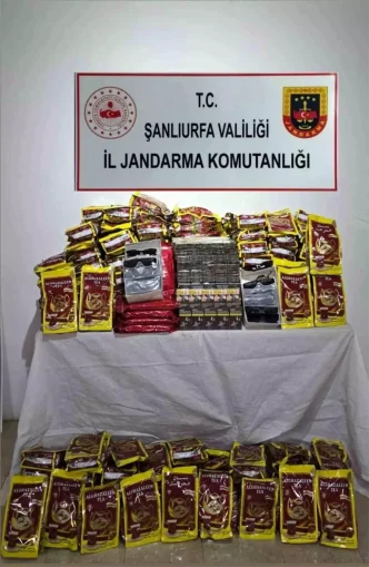 Eyyubiyede Kacakcilik Operasyonu 600 Paket Sigara ve 6 Kilogram Tutun