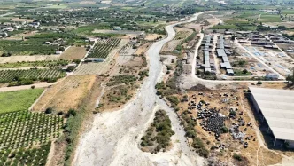 Gediz Nehri Kuruma Noktasinda Tarim Alanlari Tehdit Altinda