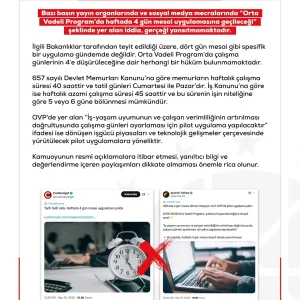 Haftada 4 Gun Mesai Iddialari Yalanlandi