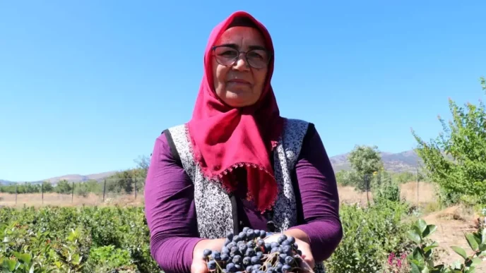 Hastaliklarina Sifa Arayan Kadin Aronya Meyvesi Yetistiriyor
