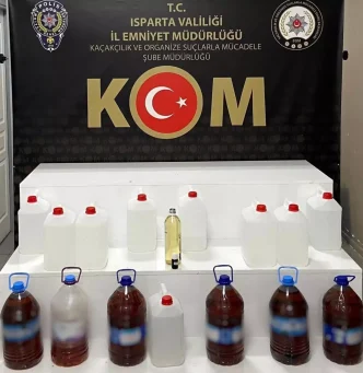Ispartada Kacak Alkol Operasyonu 6925 Litre Ele Gecirildi