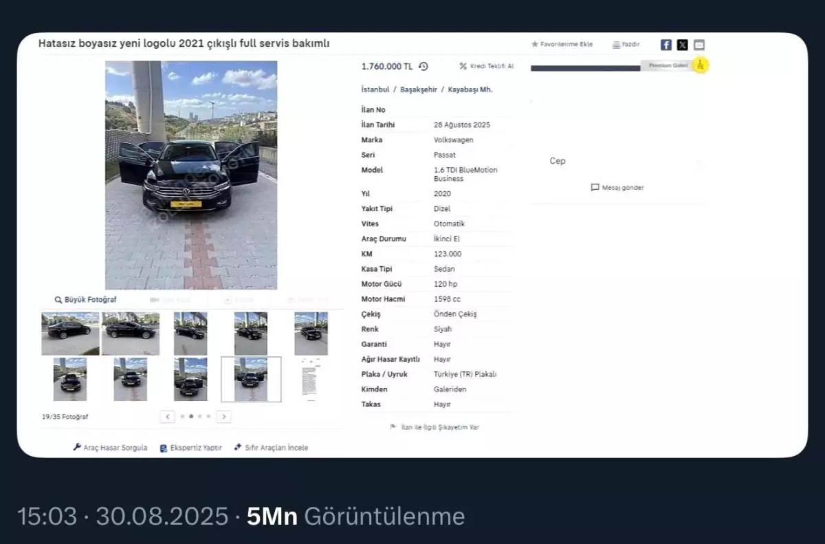 Istanbulda Galericiye Kilometre Dusurme Cezasi